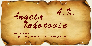 Angela Kokotović vizit kartica